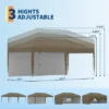 10 X 20 Heavy Duty Pop Up Canopy Tent – Waterproof UV-Proof With Sidewalls, Roller Bag & Accessories