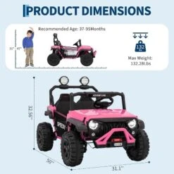 24V Kids Electric Ride-on Truck With Parent Remote Control, Spring Suspension, Parent Safety Brake, Storage, Off-Road Toy Car For Toddlers -Living Aura Store GUEST 008ddf94 e15c 47e3 a6d0 64f1065110e8