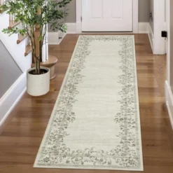 Washable Farmhouse Floral Print Living Room Rugs, Soft Non Slip Modern Bedroom Carpet, Ultra Thin Vintage Floor Rug For Home Office -Living Aura Store GUEST 0293a89f c6ba 45ba 8ab0 48e9004b5cc2
