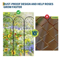 Garden Trellis 75x20 Inch, Decorative Metal Trellis For Climbing Plants Outdoor, Rustproof Garden Fence Plant Support Frame For Patio & Yard 11 Garden Trellis 75x20 Inch, Decorative Metal Trellis For Climbing Plants Outdoor, Rustproof Garden Fence Plant Support Frame For Patio & Yard -Living Aura Store GUEST 03ab9e79 7803 4545 b135 cf986bdafc33