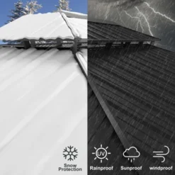 12x12FT Hardtop Gazebo, Aluminum Frame W/ Double Galvanized Steel Roof, Outdoor Metal Pavilion W/ Netting Curtains For Patio, Garden, Lawn, Backyard -Living Aura Store GUEST 03c2f3bf 86db 420b a7d7 6959a961c1a7