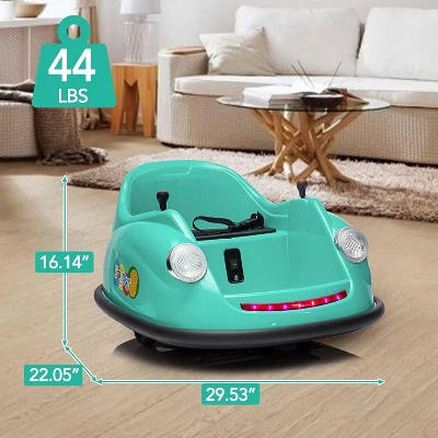 12V Kids Electric Bumper Car With 2.4G Remote Control, 360° Spinning, Music & LED Lights, Safety Bumper For Ages 2-5 Years 4 12V Kids Electric Bumper Car With 2.4G Remote Control, 360° Spinning, Music & LED Lights, Safety Bumper For Ages 2-5 Years - Image 4
