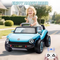 12V Kids Ride On Car Licensed Volkswagen Beetle Electric Ride On Toy For Toddlers 4 Wheeler Vehicle With Parental Remote, LED Lights, Horn, Music -Living Aura Store GUEST 063c5e57 8cfb 48fb 94cb 30aea3966e46