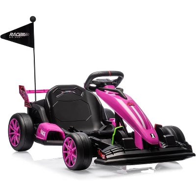 24V Kids Go Kart, 7.5mph Drift Car, 7Ah Battery 200Wx2 Motors, Adjustable 135lbs Max, Ages 6+ 8 24V Kids Go Kart, 7.5mph Drift Car, 7Ah Battery 200Wx2 Motors, Adjustable 135lbs Max, Ages 6+ - Image 8