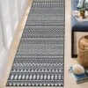 Modern Geometric Living Room Bedroom Area Rugs, Washable Soft Low Pile Floor Carpet With Stripped Lines For Dining Room