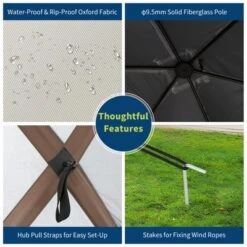 Gazebo Screen Tent With Mosquito Netting, 6 Sided Pop Up Canopy Shelter, With Carrying Bag, Ground Stakes, For Outdoor Camping, Lawn, Backyard 10 Gazebo Screen Tent With Mosquito Netting, 6 Sided Pop Up Canopy Shelter, With Carrying Bag, Ground Stakes, For Outdoor Camping, Lawn, Backyard -Living Aura Store GUEST 0d6e31f8 4209 40ee 8e12 8cf8b4e6fa94