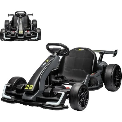 24V Electric Go Kart For Kids, With 2 * 150W Motors, Adjustable Seat, 8mph Speed, Led Lights, For Children Ages 6-15 8 24V Electric Go Kart For Kids, With 2 * 150W Motors, Adjustable Seat, 8mph Speed, Led Lights, For Children Ages 6-15 - Image 8