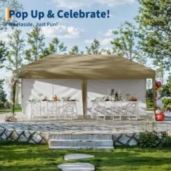 10 X 20 Heavy Duty Pop Up Canopy Tent – Waterproof UV-Proof With Sidewalls, Roller Bag & Accessories -Living Aura Store GUEST 1001256d f728 4dce 9f80 d8cbc3d02121 1