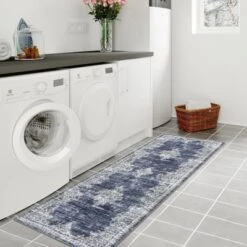 Washable Vintage Floral Living Room Rugs, Distressed Print Non Slip Bedroom Carpet, Retro Accent Large Dining Room Kitchen Rugs -Living Aura Store GUEST 11b8c6a8 956b 4cc7 bc30 7ce1c3cdaa34