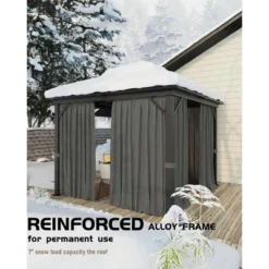 Outdoor Gazebo, Heavy Duty Hardtop Gazebo With Aluminum Frame, Double Roof Canopy, Curtains And Netting, Pergolas For Patios, Garden, Lawns 12 Outdoor Gazebo, Heavy Duty Hardtop Gazebo With Aluminum Frame, Double Roof Canopy, Curtains And Netting, Pergolas For Patios, Garden, Lawns -Living Aura Store GUEST 15df493b 65d3 4868 81bd 8615e01a1098