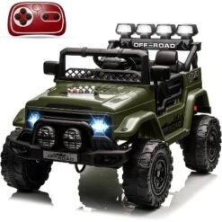 Ride On Truck Car For Kids, 12V Electric Ride On Car With Remote Control, Spring Suspension, Led Lights, 3 Speeds -Living Aura Store GUEST 1605ae90 6358 4fc9 a9a8 376f92175958