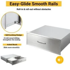 Outdoor Kitchen Drawers, Chest Of Drawers, Stainless Steel BBQ Drawer, Built-in Drawer For Outdoor Kitchen BBQ Islands, Fully Assembled -Living Aura Store GUEST 160c8b93 a2c3 419f 82e8 e9362fc49248