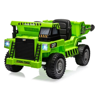 12V Ride On Dump Truck For Kids, With Electric Dump Bed, Remote Control And Extra Shovel, USB, MP3, Music Player 9 12V Ride On Dump Truck For Kids, With Electric Dump Bed, Remote Control And Extra Shovel, USB, MP3, Music Player - Image 9