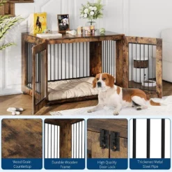 Wooden Dog Crate With Dual Locking Doors, Chew-Resistant Breed Indoor Kennel, Pet Cage End Table 11 Wooden Dog Crate With Dual Locking Doors, Chew-Resistant Breed Indoor Kennel, Pet Cage End Table -Living Aura Store GUEST 17aa42c7 c99a 41e6 918d 23178c7ad8a9