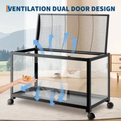 Small Animal Cage With Plastic And Metal Mouse Cage, Wheels For Easy Mobility, Large Habitat, Easy To Assemble, Suitable For Dwarf Syrian Hamsters -Living Aura Store GUEST 185f3a33 cc3a 4fc4 af32 91f81353381b