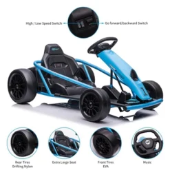 24V Go Kart For Kids, 9Ah Large Battery 8MPH High Speed Ride On Drifting Car With Music, Horn,Max Load 175lbs, Outdoor Ride On Toy For Teens 3-10 11 24V Go Kart For Kids, 9Ah Large Battery 8MPH High Speed Ride On Drifting Car With Music, Horn,Max Load 175lbs, Outdoor Ride On Toy For Teens 3-10 -Living Aura Store GUEST 186c2661 7400 4bf7 a89d 44cf4ce3f8d4