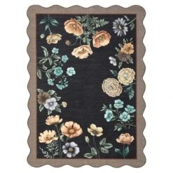 Washable Modern Floral Print Living Room Bedroom Rugs, Indoor Farmhouse Large Throw Carpet For Dining Room Office, Non Slip Floor Cover For Home -Living Aura Store GUEST 1d4a51a3 2181 4c20 9c53 3656a49e1827