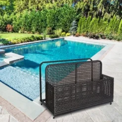 Outdoor PE Rattan Poolside Float Storage Box With Rolling Wheels, Durable Patio & Beach Organizer For Floaties And Accessories -Living Aura Store GUEST 1d5eb906 0776 4367 a0a9 8ed70aa39b6d