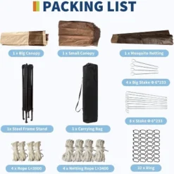 Outdoor Canopy Tent With Mosquito Netting, 11FT Outdoor Gazebo With Portable Carrying Bag -Living Aura Store GUEST 1d770781 094f 4da1 955f 7b1632885b23