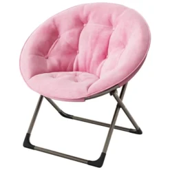 Saucer Chair, Comfy Chair Faux Fur Lounge Moon Chair With Folding Metal Frame, Flower Accent Seat 21 Saucer Chair, Comfy Chair Faux Fur Lounge Moon Chair With Folding Metal Frame, Flower Accent Seat -Living Aura Store GUEST 2230efa2 4cae 47b5 a416 c232eff1ba56