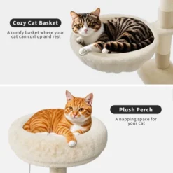 Tall Cat Tree With Litter Box Enclosure 2-in-1 Modern Large Cat Tower With Double Condos/Scratching Posts/Hammock, Cats Hidden Litter Box Furniture -Living Aura Store GUEST 2376790c 4058 4b57 9b30 aac44c228319