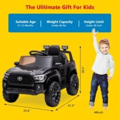 Kids Ride On Truck, Licensed Toyota Tacoma Car, 12V Battery Powered Electric Car With Remote Control, Ride On Toy Car With Lights Music For Kids 3-6 -Living Aura Store GUEST 25d7827b aeee 4333 8cc2 add50548c2f5