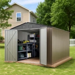 8 X12Ft Outdoor Storage Shed,Metal Garden Shed,Large Metal Tool Sheds With Updated Frame Structure And Lockable Doors,for Backyard Garden Patio Lawn -Living Aura Store GUEST 2a67ea34 3eb5 49f0 9508 f31eee482b6a