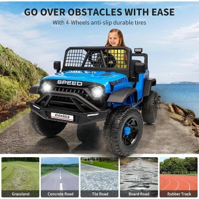 12V Kids Electric Ride-On Truck - Parent Remote Control, 3 Speed Settings, LED Lights & Music Player For Children Ages 3-6 Years 6 12V Kids Electric Ride-On Truck - Parent Remote Control, 3 Speed Settings, LED Lights & Music Player For Children Ages 3-6 Years - Image 6