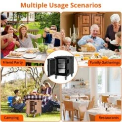 Portable Food Warmer, 82 Qt Hot Box, Large Inner Capacity, Universal Wheel, Compatible With 3/6" Or 6/2.5" Plates, (Universal Wheel) 16 Portable Food Warmer, 82 Qt Hot Box, Large Inner Capacity, Universal Wheel, Compatible With 3/6" Or 6/2.5" Plates, (Universal Wheel) -Living Aura Store GUEST 2c91da63 4cda 4dac bc0b 0373d849e43b
