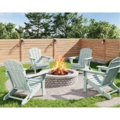 Folding Adirondack Chair Set Of 4, HDPE Plastic Weather Resistant Oversized Outdoor Chair For Patio, Lawn, Garden, Backyard, Deck, 380 Lb Support 18 Folding Adirondack Chair Set Of 4, HDPE Plastic Weather Resistant Oversized Outdoor Chair For Patio, Lawn, Garden, Backyard, Deck, 380 Lb Support -Living Aura Store GUEST 2d8e0fbd c990 457f b9dc 443dec701148