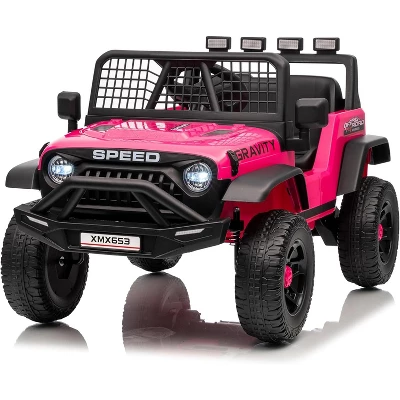 12V Kids Electric Ride-On Truck - Parent Remote Control, 3 Speed Settings, LED Lights & Music Player For Children Ages 3-6 Years 12 12V Kids Electric Ride-On Truck - Parent Remote Control, 3 Speed Settings, LED Lights & Music Player For Children Ages 3-6 Years - Image 12