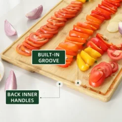 Large Bamboo Cutting Board With Deep Juicy Groove, 0.8'' Thick Cutting Board With Back Inner Handle 13 Large Bamboo Cutting Board With Deep Juicy Groove, 0.8'' Thick Cutting Board With Back Inner Handle -Living Aura Store GUEST 301afe5f 66c3 4cad b84d 61fb6e389c6c