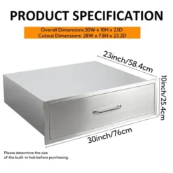 Outdoor Kitchen Drawers, Chest Of Drawers, Stainless Steel BBQ Drawer, Built-in Drawer For Outdoor Kitchen BBQ Islands, Fully Assembled -Living Aura Store GUEST 31a2d25b 098f 4dfb b29e 87428cd0f185