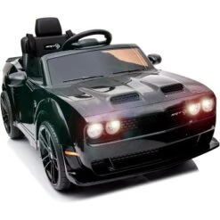12V Licensed Dodge Challenger Kids Electric Car, Battery Powered Electric Vehicles With Remote Control, LED Lights, For Boys Girls -Living Aura Store GUEST 329c57b3 18b4 4aef 9a41 1dc807930ad7