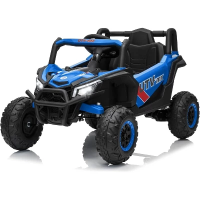 12V Kids UTV Ride-On Truck W/ Remote, 4WD/2WD Switch, Spring Suspension, EVA Tires, Bluetooth & LED Lights For Ages 3-8 8 12V Kids UTV Ride-On Truck W/ Remote, 4WD/2WD Switch, Spring Suspension, EVA Tires, Bluetooth & LED Lights For Ages 3-8 - Image 8