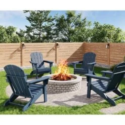 Folding Adirondack Chair Set Of 4, HDPE Plastic Weather Resistant Oversized Outdoor Chair For Patio, Lawn, Garden, Backyard, Deck, 380 Lb Support 19 Folding Adirondack Chair Set Of 4, HDPE Plastic Weather Resistant Oversized Outdoor Chair For Patio, Lawn, Garden, Backyard, Deck, 380 Lb Support -Living Aura Store GUEST 34d79932 5a3c 454a a249 159faa96a47f