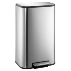 Stainless Steel Kitchen Trash Can 13 Gal, Hand Free Garbage Can With Inner Bucket & Soft Close Lid -Living Aura Store GUEST 3741c78e 7adb 4f2d b2b1 c5cc9e7ca475