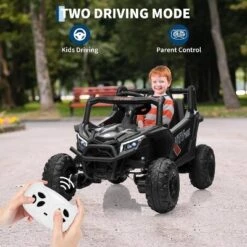 12V Kids UTV Ride-On Truck W/ Remote, 4WD/2WD Switch, Spring Suspension, EVA Tires, Bluetooth & LED Lights For Ages 3-8 16 12V Kids UTV Ride-On Truck W/ Remote, 4WD/2WD Switch, Spring Suspension, EVA Tires, Bluetooth & LED Lights For Ages 3-8 -Living Aura Store GUEST 3a60036c 6c12 4715 a1a0 1dae651e787e