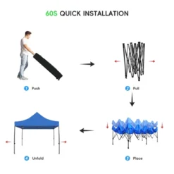 Commercial Canopy Tent 10x10 Pop Up Canopy Tent Heavy Duty 500D Waterproof With Roller Bag, 4 Sandbags For Outdoor Camping Stall Party Event -Living Aura Store GUEST 3a761e39 bee3 403d a068 ba95f954b94c