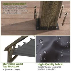 10'X 10' Cedar Wood Pergola, Retractable Shade Canopy, Durable, Rot Resistant,Solid Structure, Patio Pergola For Backyard, Deck, Garden 14 10'X 10' Cedar Wood Pergola, Retractable Shade Canopy, Durable, Rot Resistant,Solid Structure, Patio Pergola For Backyard, Deck, Garden -Living Aura Store GUEST 3b8e6198 5343 49e9 bc66 46edfff6d291