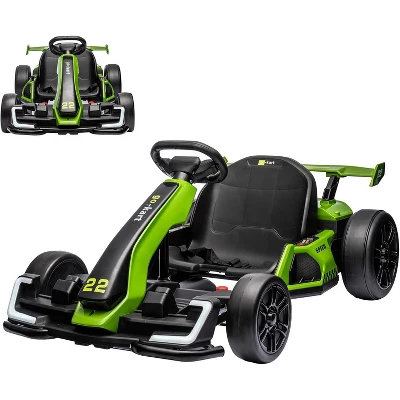 24V Electric Go Kart For Kids, With 2 * 150W Motors, Adjustable Seat, 8mph Speed, Led Lights, For Children Ages 6-15 7 24V Electric Go Kart For Kids, With 2 * 150W Motors, Adjustable Seat, 8mph Speed, Led Lights, For Children Ages 6-15 - Image 7