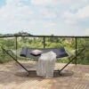 Instant-Setup 2-Person Hammock With Reinforced Steel Frame Portable Outdoor Lounger For Garden Camping And Beach 450lb Capacity Quick-Fold Carry Bag