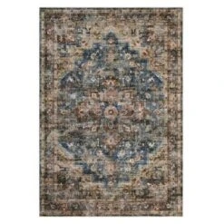 Indoor Vintage Floral Print Living Room Bedroom Area Rugs, Low Pile Non Slip Floor Carpet For Dining Room Office -Living Aura Store GUEST 3e64e755 2fd5 456b ad8c 7c7023ae4916