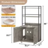 Cat Litter Box Enclosure, 2-in-1 Cat Litter Box Furniture Hidden With 2 Tier Storage Shelves And Doors, Wooden Cat House
