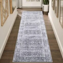 Washable Vintage Floral Living Room Rugs, Distressed Print Non Slip Bedroom Carpet, Retro Accent Dining Room Kitchen Rugs -Living Aura Store GUEST 3faa7383 995b 4468 b21b 7755daa499e4