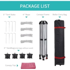 10 X 10 Pop Up Canopy, Beach Tent 3 Adjustable Heights, Easy Up Sun Shade W/ Wheeled Carry Bag, Outdoor Portable Shelter For Events, Parties, Camping 15 10 X 10 Pop Up Canopy, Beach Tent 3 Adjustable Heights, Easy Up Sun Shade W/ Wheeled Carry Bag, Outdoor Portable Shelter For Events, Parties, Camping -Living Aura Store GUEST 406190fa 6def 4d6c 8f07 48dc78a709e9