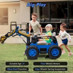 12V Kids Ride On Excavator Digger Car With Remote Control & Electric Digging Arm With 10Ah Large Battery, 4x75W Driving Motors 11 12V Kids Ride On Excavator Digger Car With Remote Control & Electric Digging Arm With 10Ah Large Battery, 4x75W Driving Motors -Living Aura Store GUEST 415983de 7733 4b71 b128 308558964791
