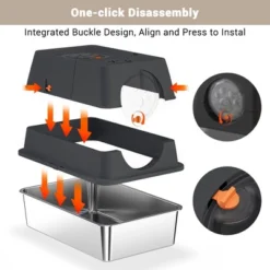 Enclosed Metal Litter Box With Lid, Large Metal Litter Box For Cats, Covered Dog Proof Litter Box 8'' Deep,Removable Top And Litter Scooper 12 Enclosed Metal Litter Box With Lid, Large Metal Litter Box For Cats, Covered Dog Proof Litter Box 8'' Deep,Removable Top And Litter Scooper -Living Aura Store GUEST 43584493 c2d2 4ef9 89dc ac8966a0e628