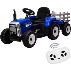 12V 25W Kids Powered Electric Tractor, Toddler Ride On Car W/Remote Control, LED Headlights, Gear Shift, MP3 Player USB Port For Kids 3-6 Years 17 12V 25W Kids Powered Electric Tractor, Toddler Ride On Car W/Remote Control, LED Headlights, Gear Shift, MP3 Player USB Port For Kids 3-6 Years -Living Aura Store GUEST 4426d181 8a6b 4ad7 8ca3 a767c84ae76a