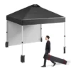 10x10 Ft Pop Up Canopy Tent W/Sidewall, Instant Portable Shelter W/Vented Roof Wheeled Carry Bag, Outdoor Sun Shade For Beach, Camping, Patio